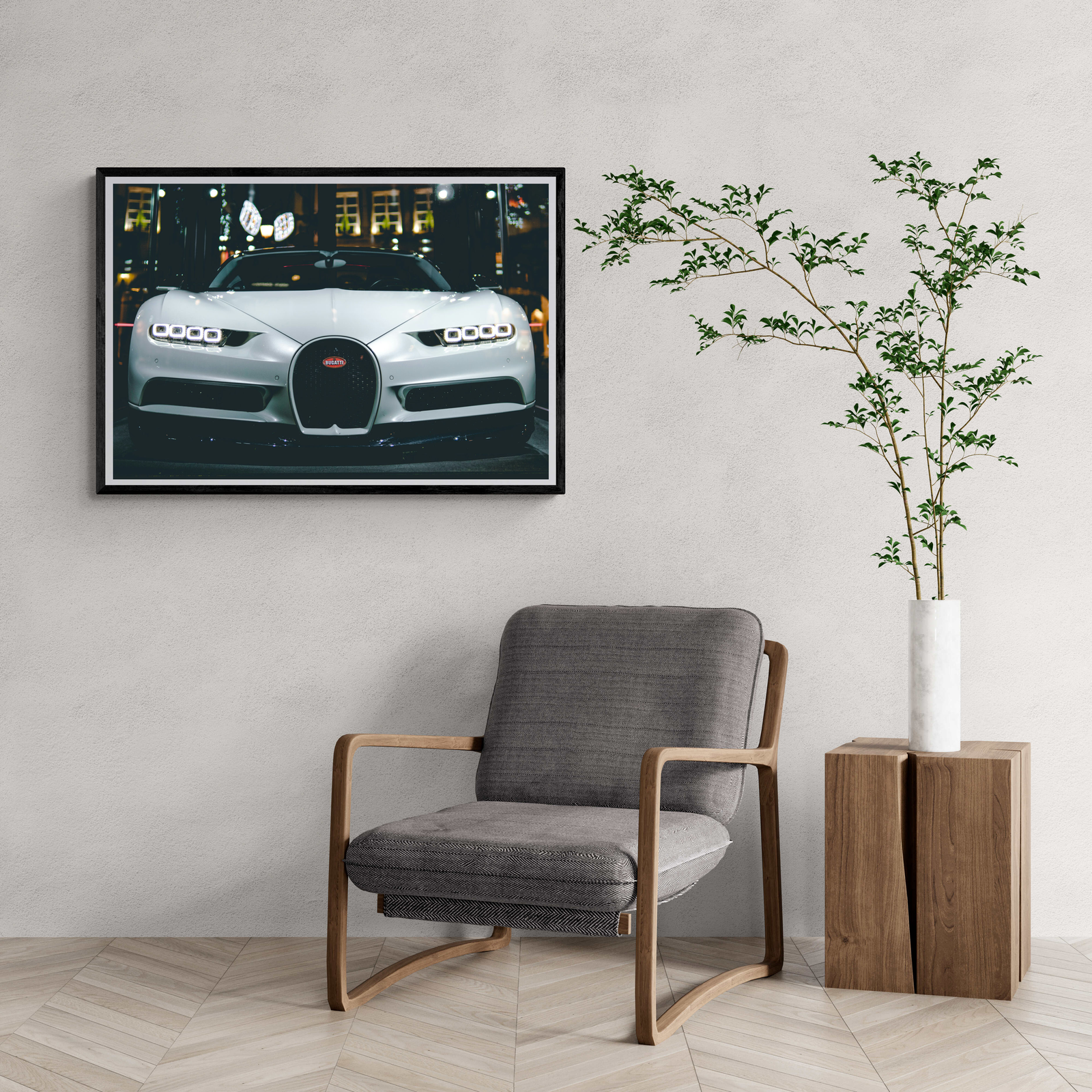 White Bugatti