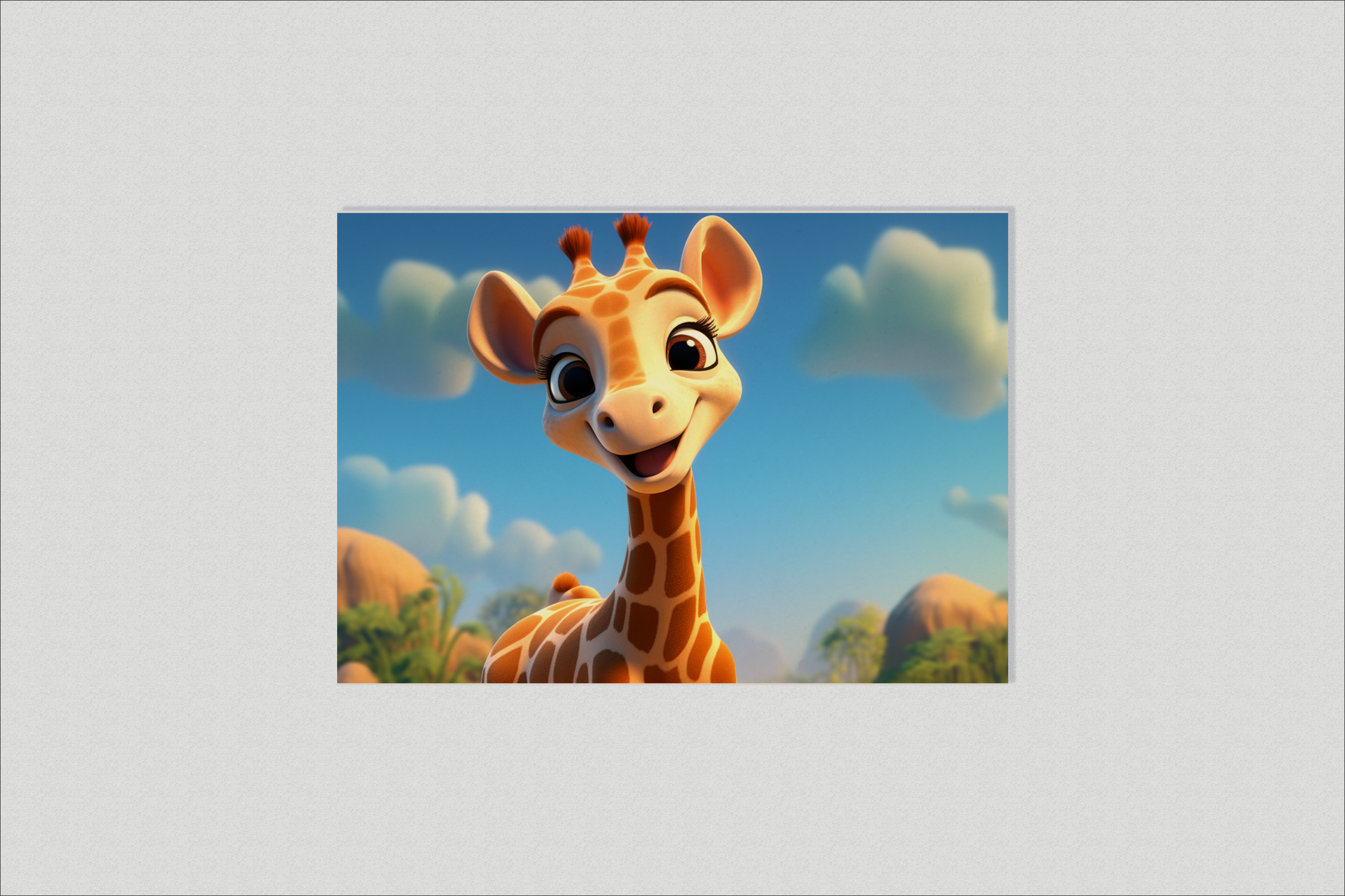 Glückliche Giraffe