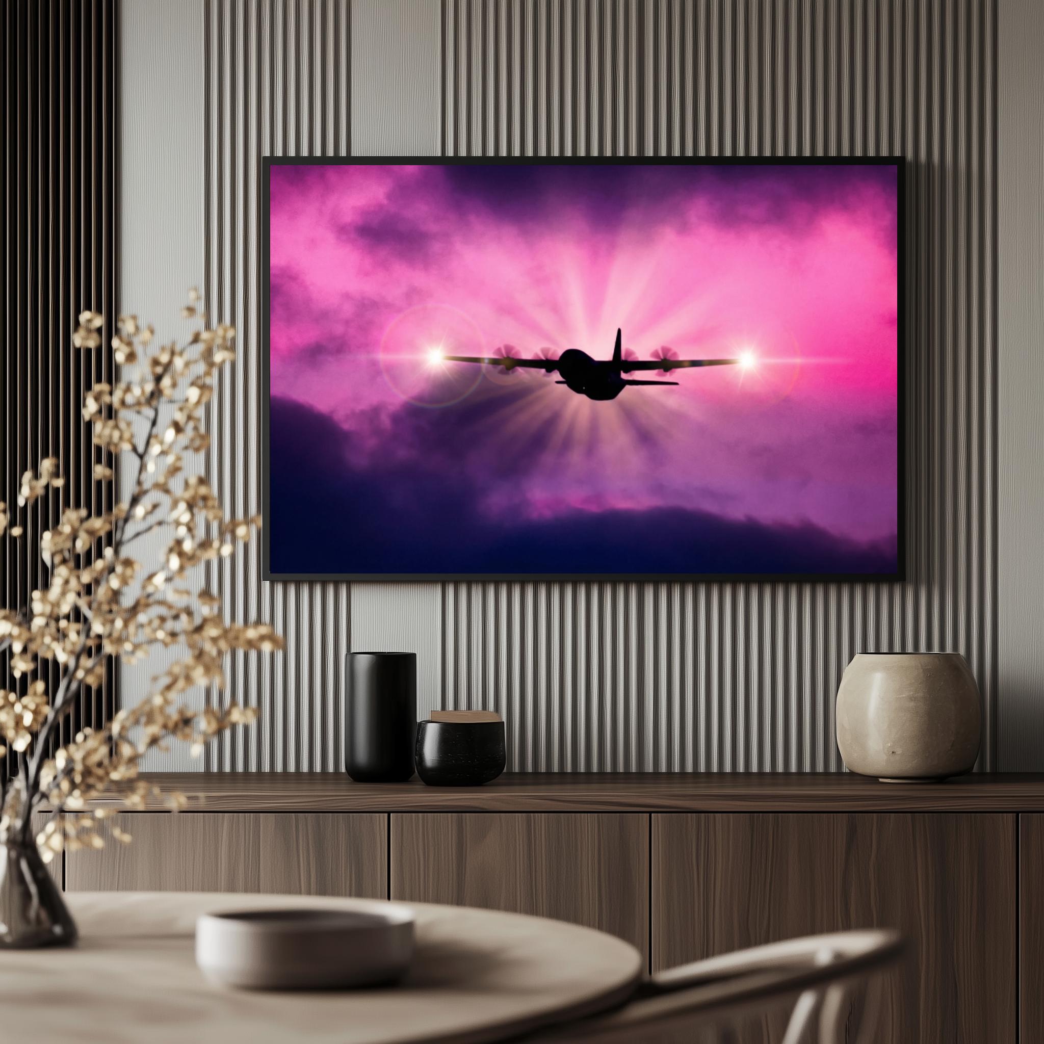 Vliegtuig Roze Lucht