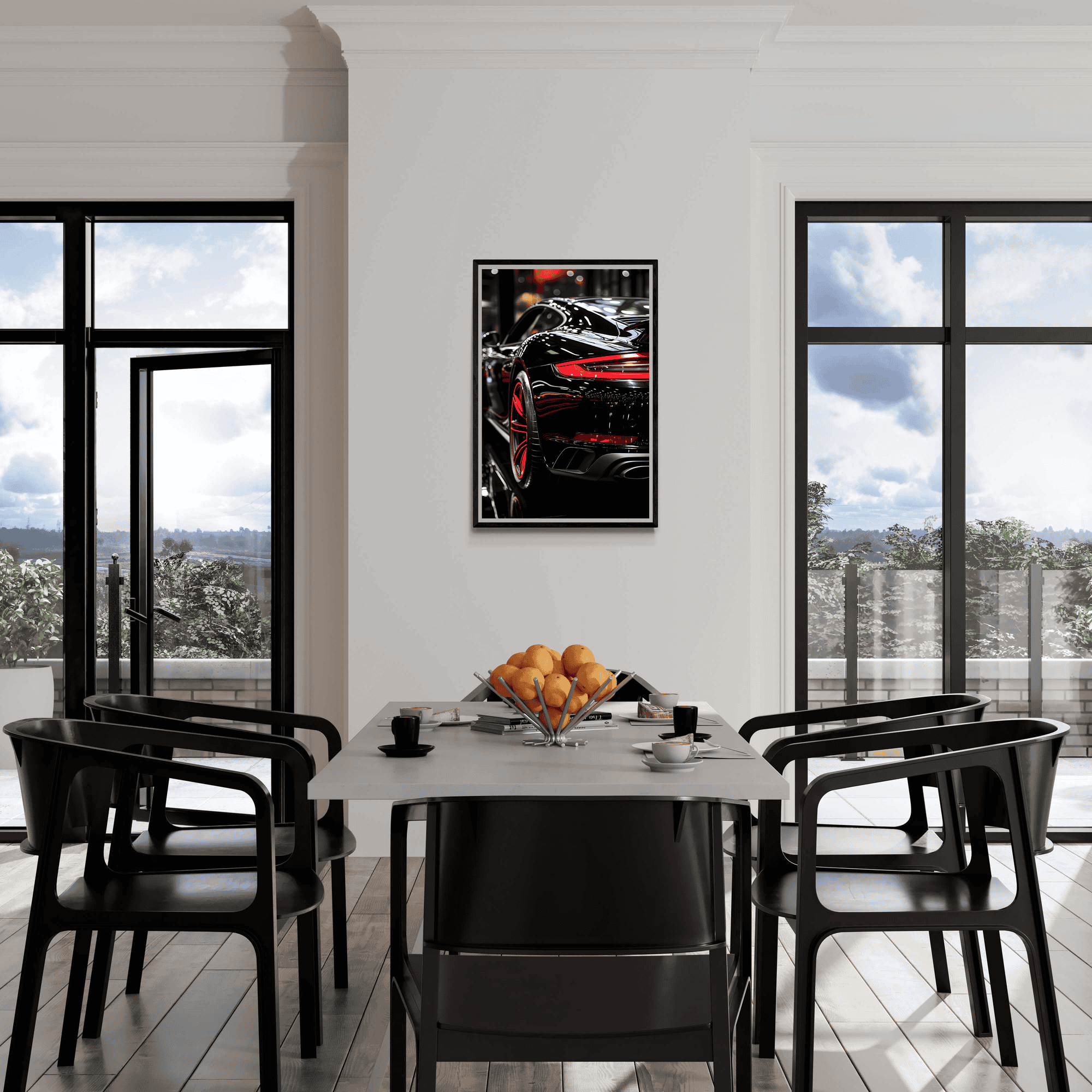 Sports Car Black Red