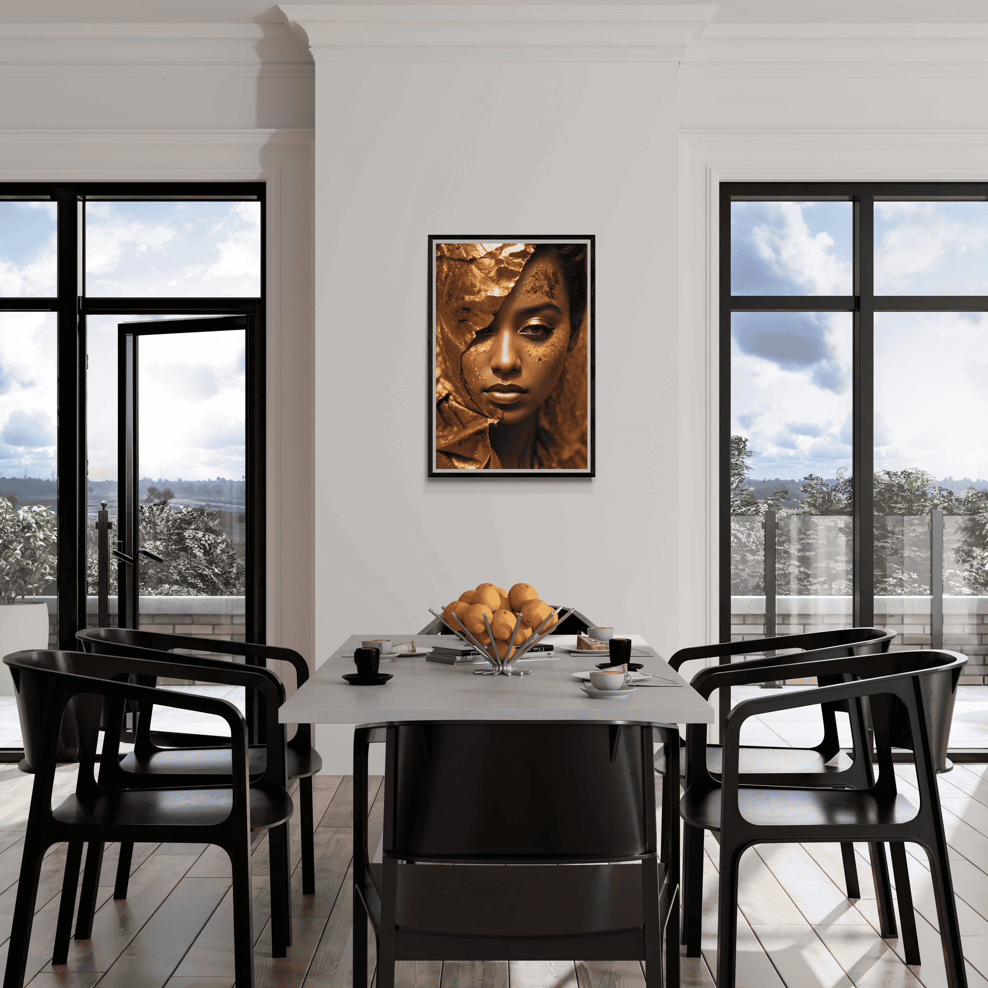Vrouw Goud Abstract