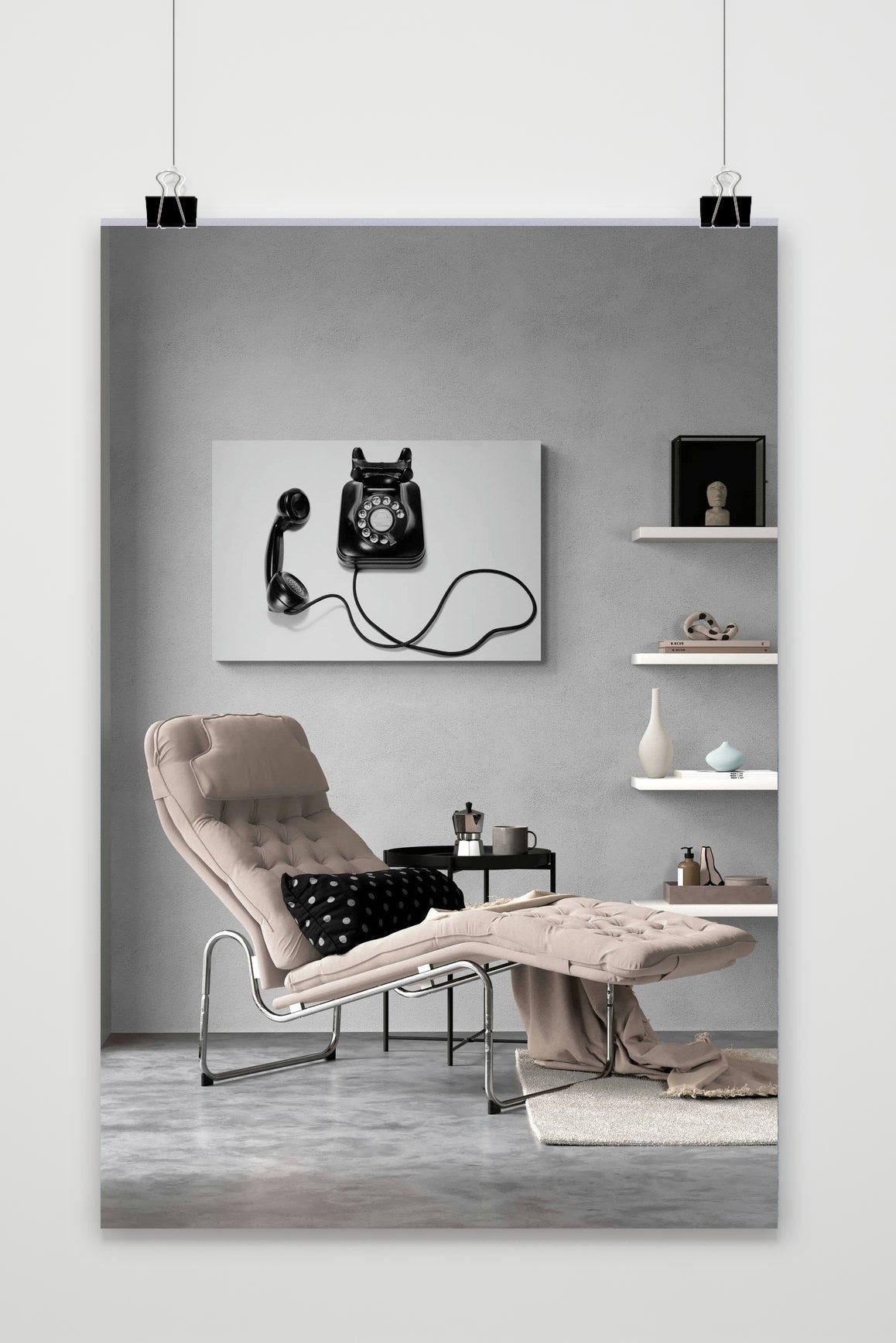 Oude telefoon poster
