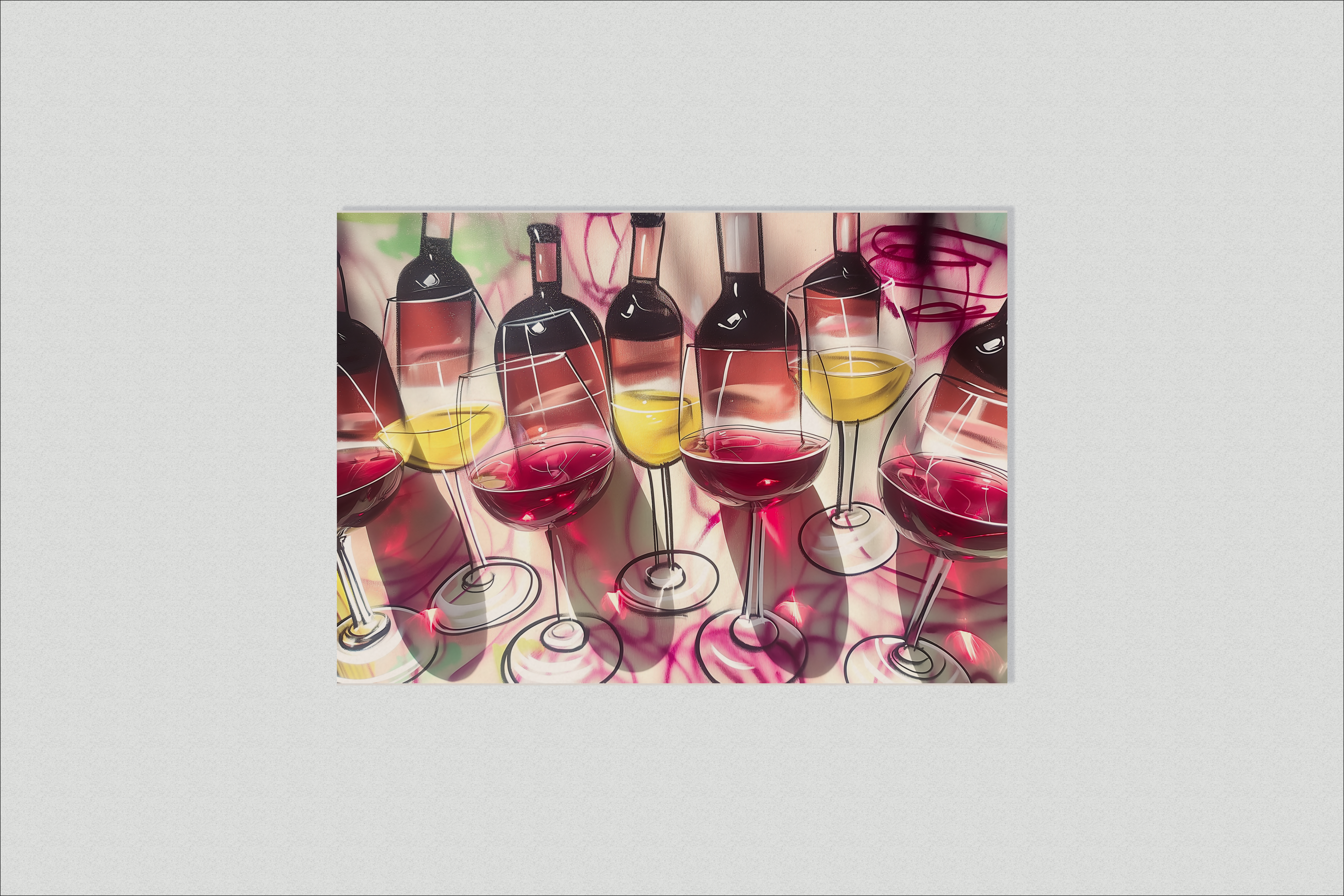 Rotwein mit Flasche