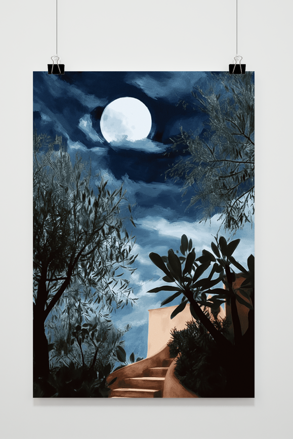 Landschaft bei Mondschein
