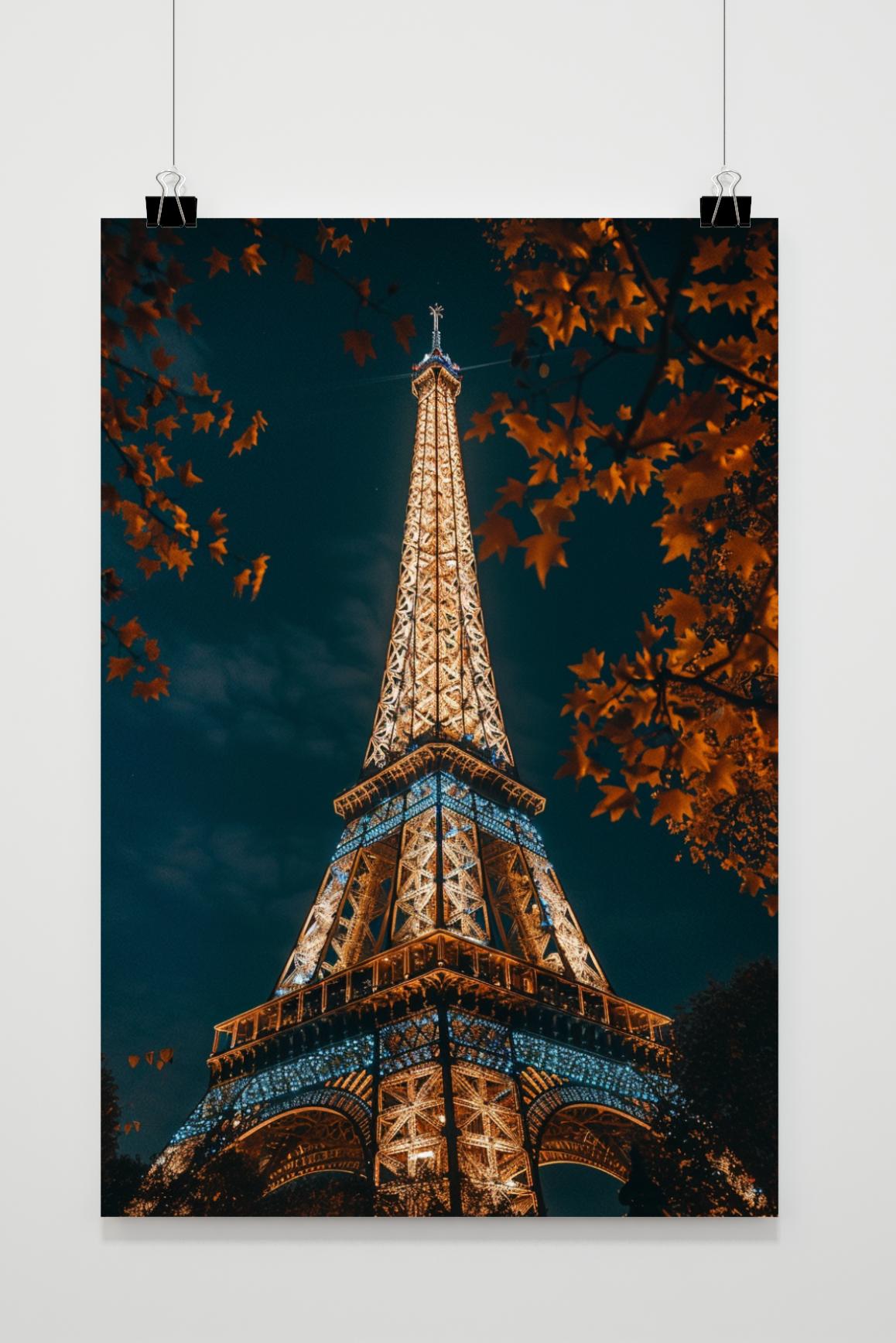 Eiffeltoren bij nacht