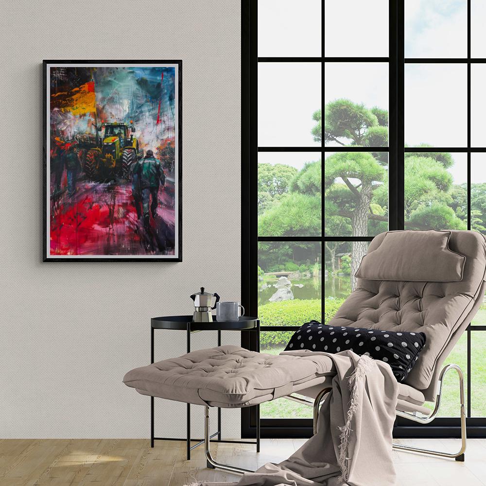 Tractor Aquarel Stijl