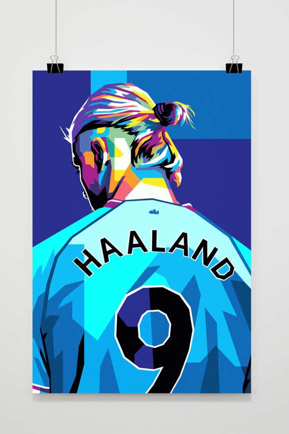 Erling Haaland Poster, Erling Haaland, Manchester City Poster, Mancity  Poster