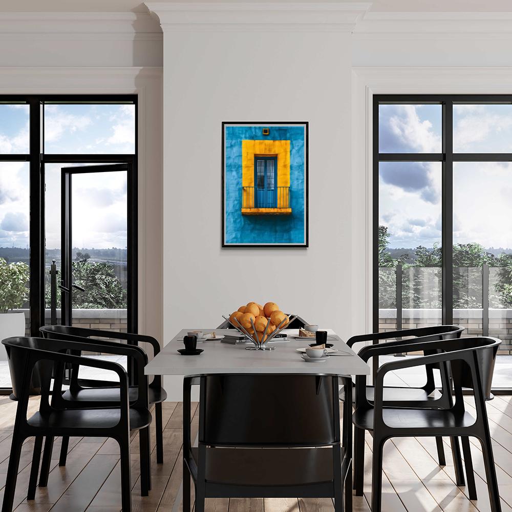 Balkon Blauw Geel
