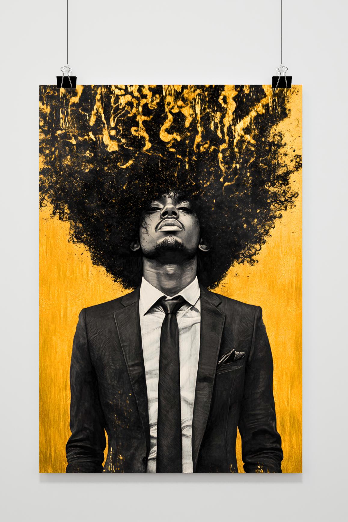 Goldener Afro