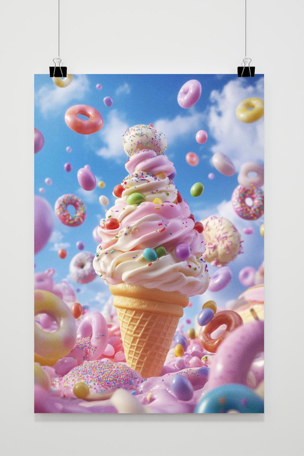 Eiscreme-Donuts