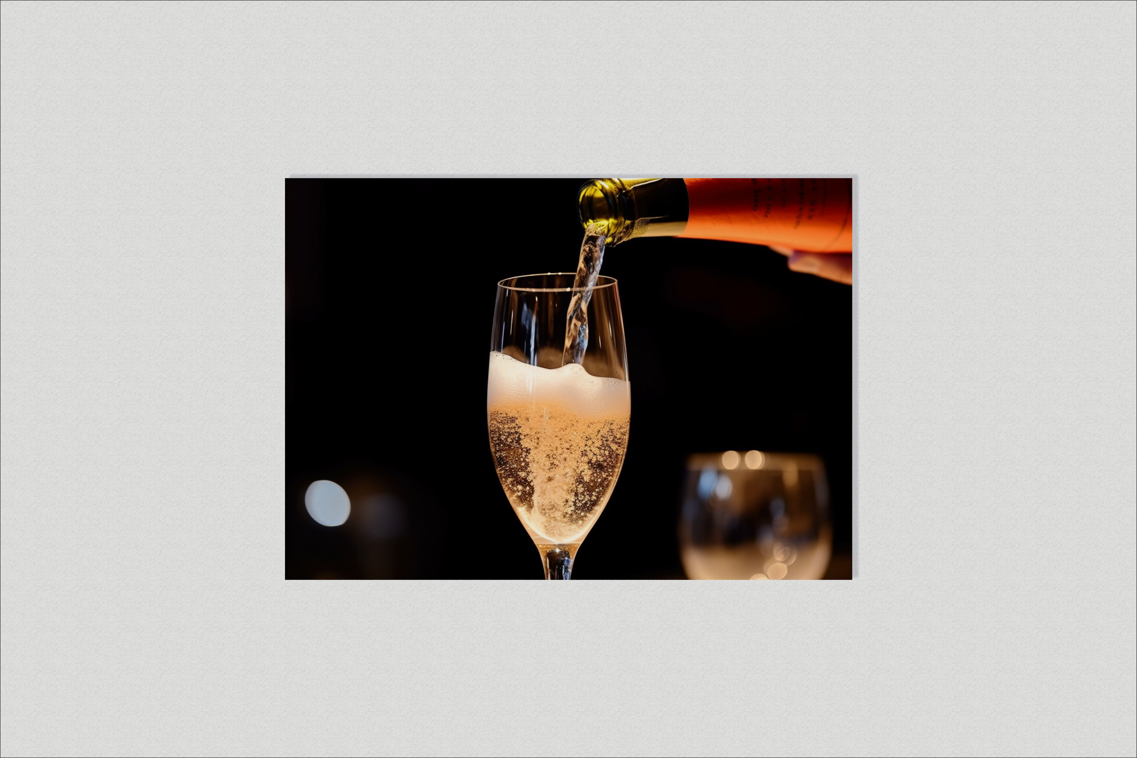 Filled Glass Of Champagne