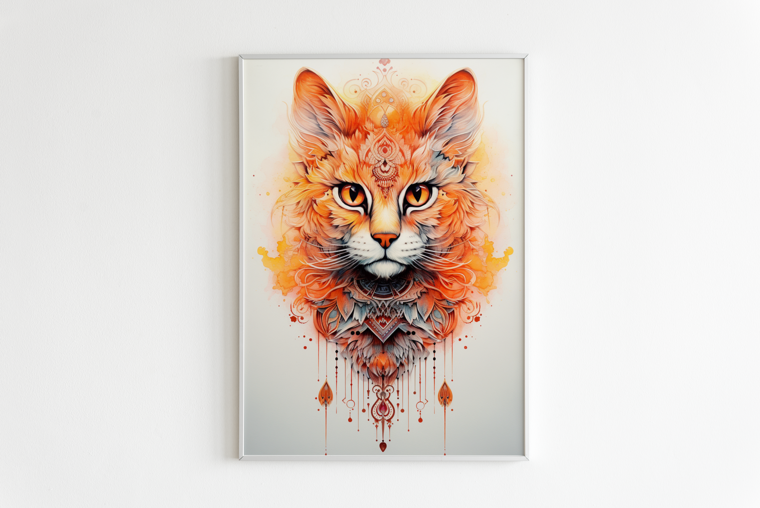 Rotes Katzenmandala
