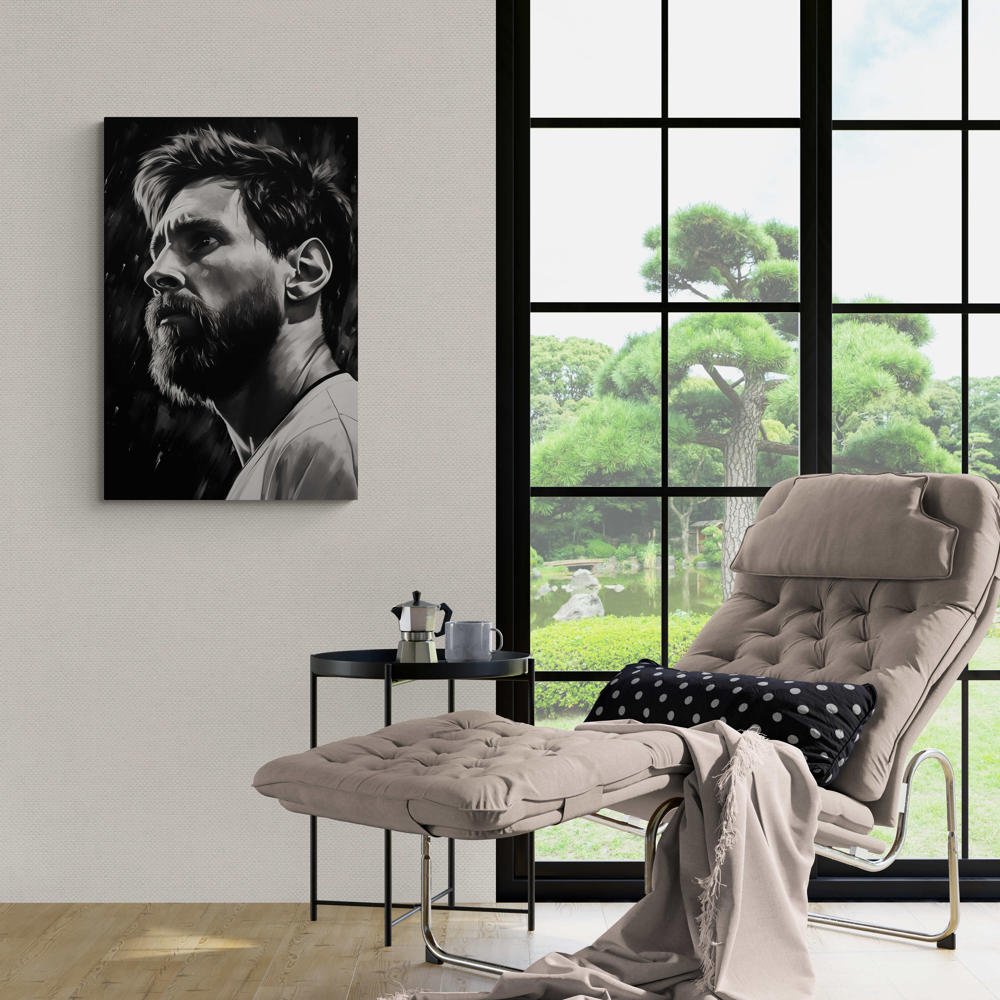 Messi Schwarz Weiß
