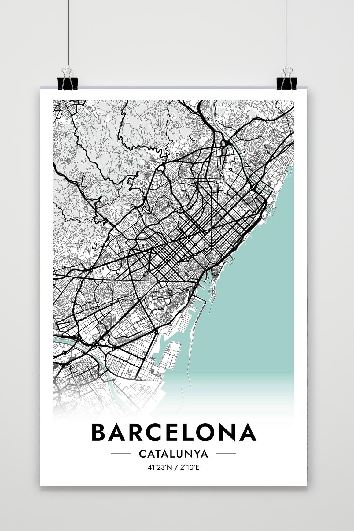 Barcelona Catalunya Blue poster van 25 Artstreet