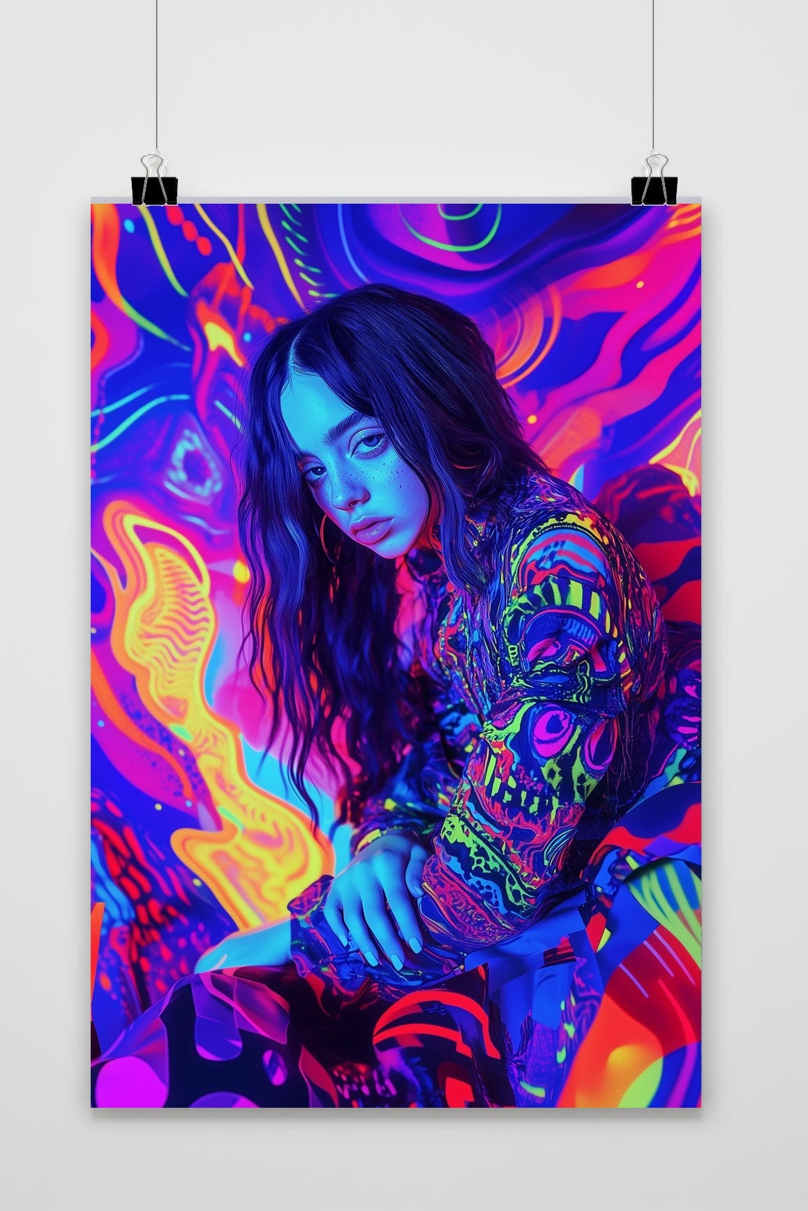 Billie Eilish Psychedellic poster van 25 Artstreet