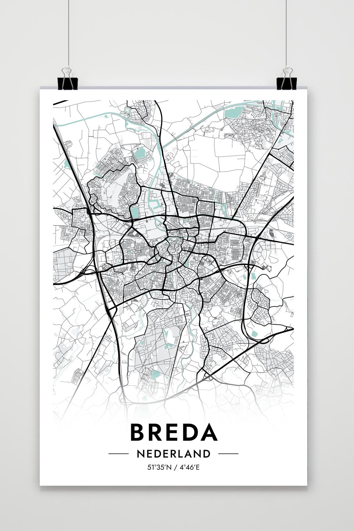 Breda Blauw poster van 25 Artstreet