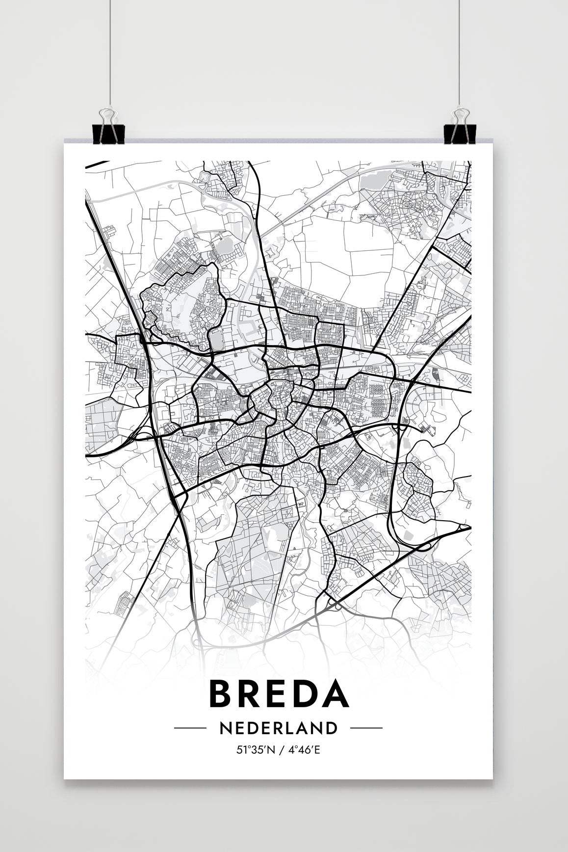 Breda Wit poster van 25 Artstreet