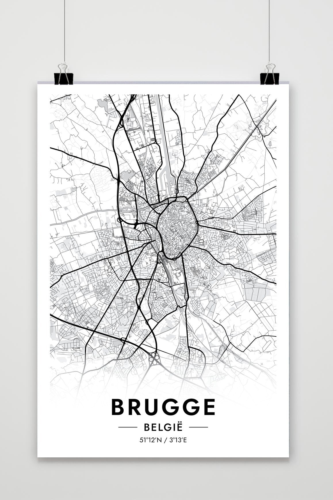 Brugge Wit poster van 25 Artstreet