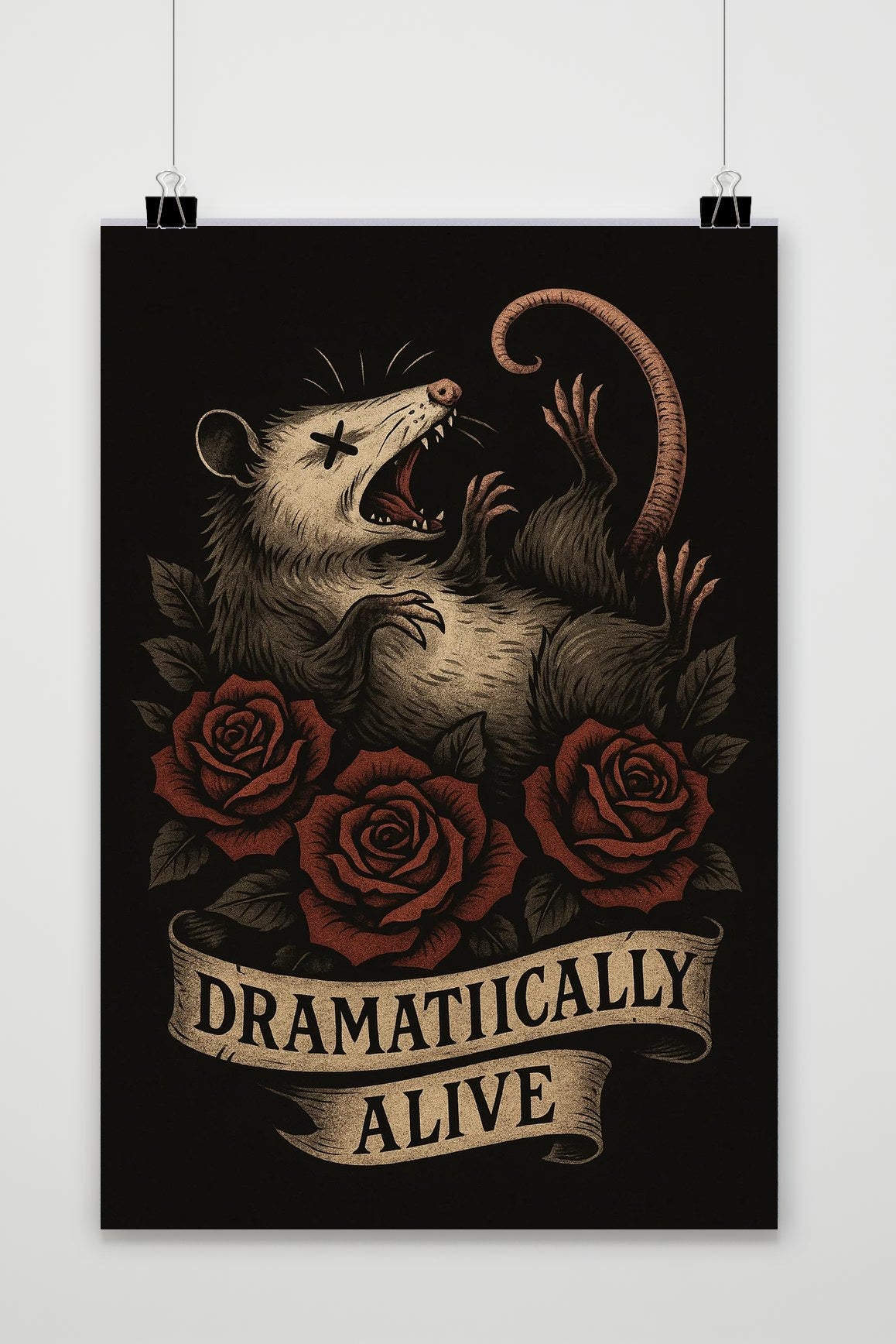 Dramatically Alive Text Quote Rat poster van 25 Artstreet