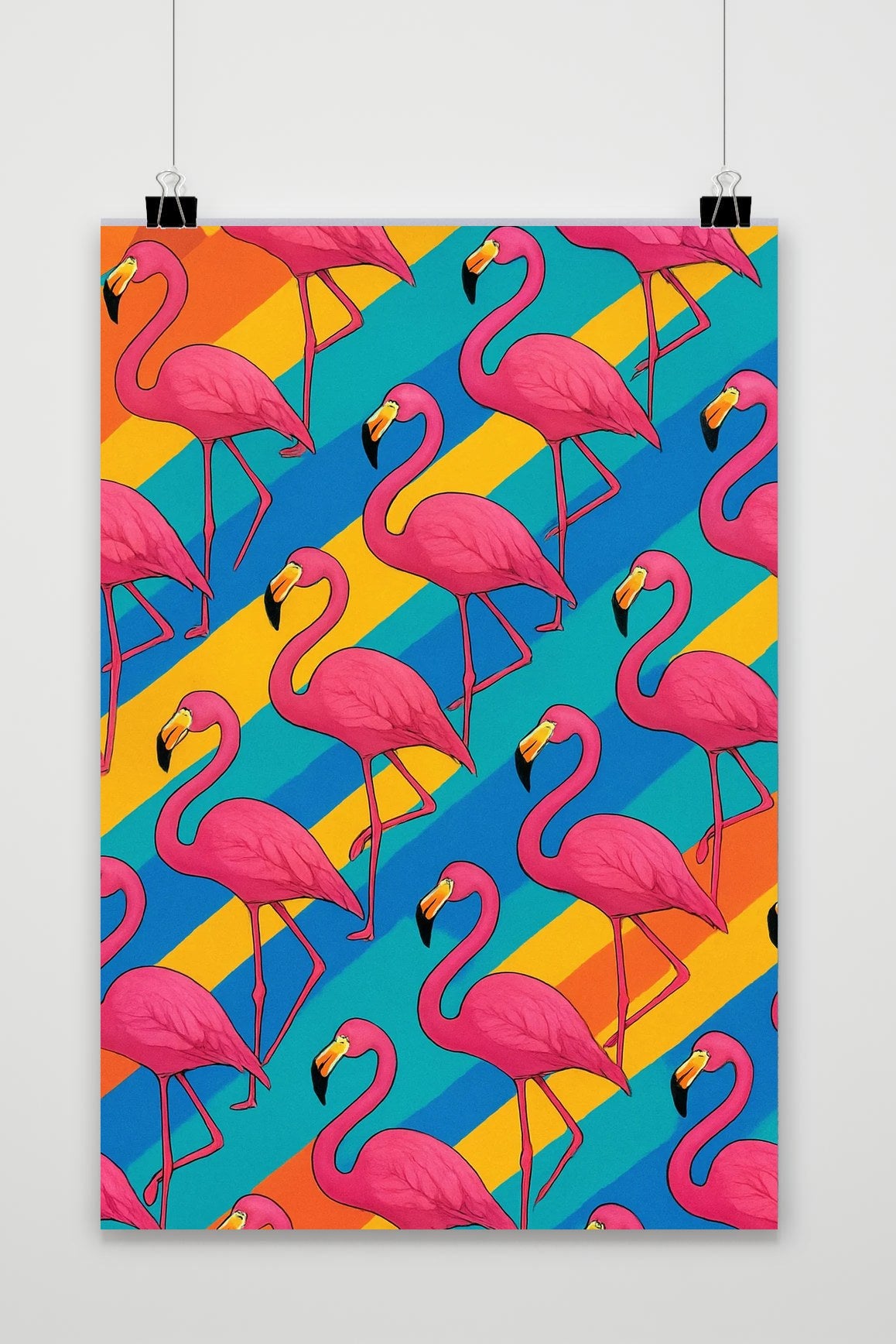 Flamingos Cartoon poster van 25 Artstreet