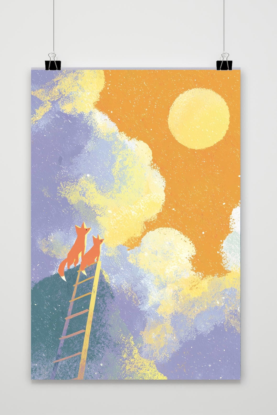 Fox Sky Minimalist poster van 25 Artstreet