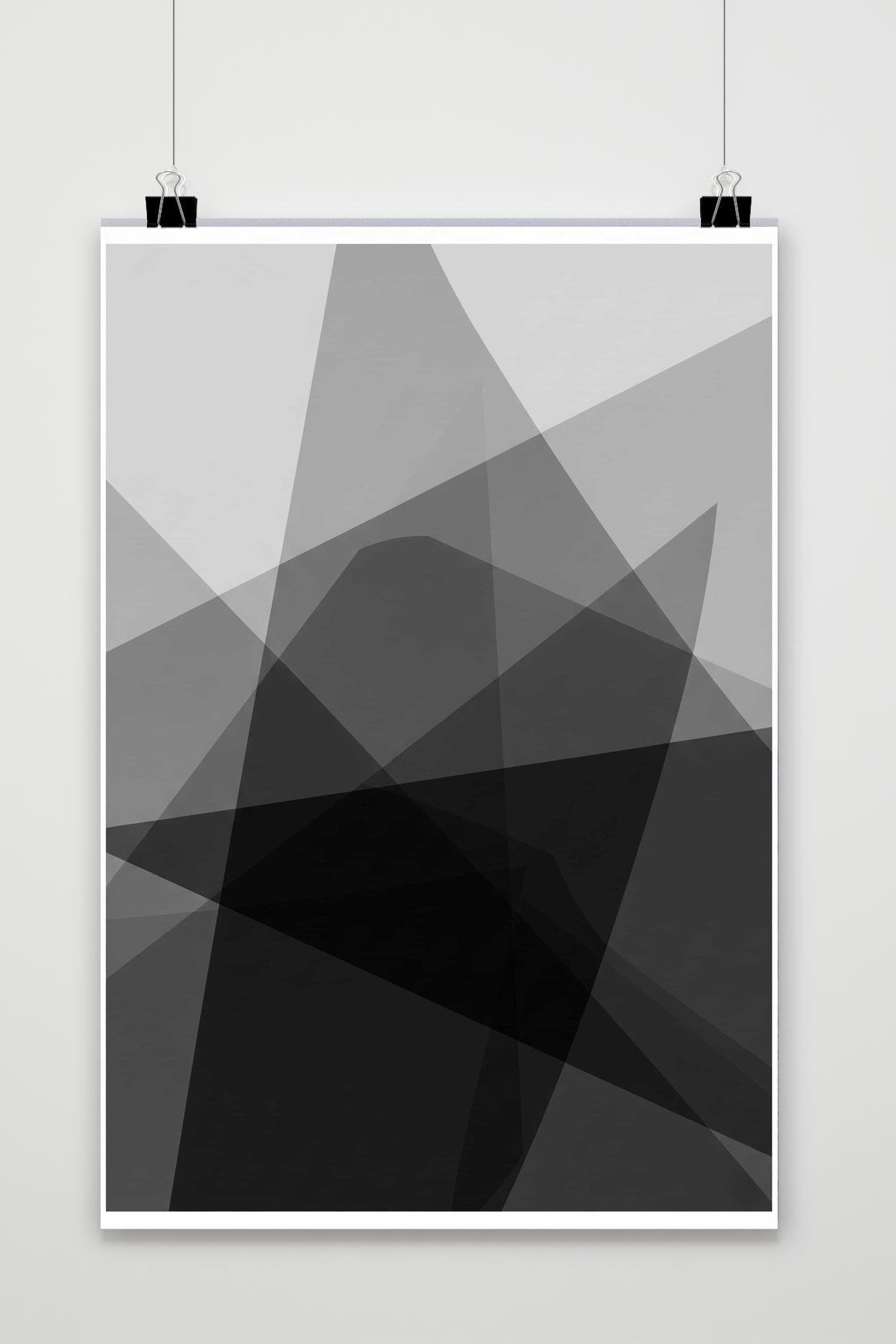 Geometric Abstract B&W poster van 25 Artstreet