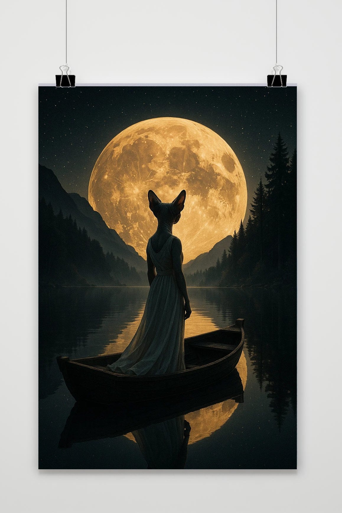 Golden Moon Alien Boat poster van 25 Artstreet