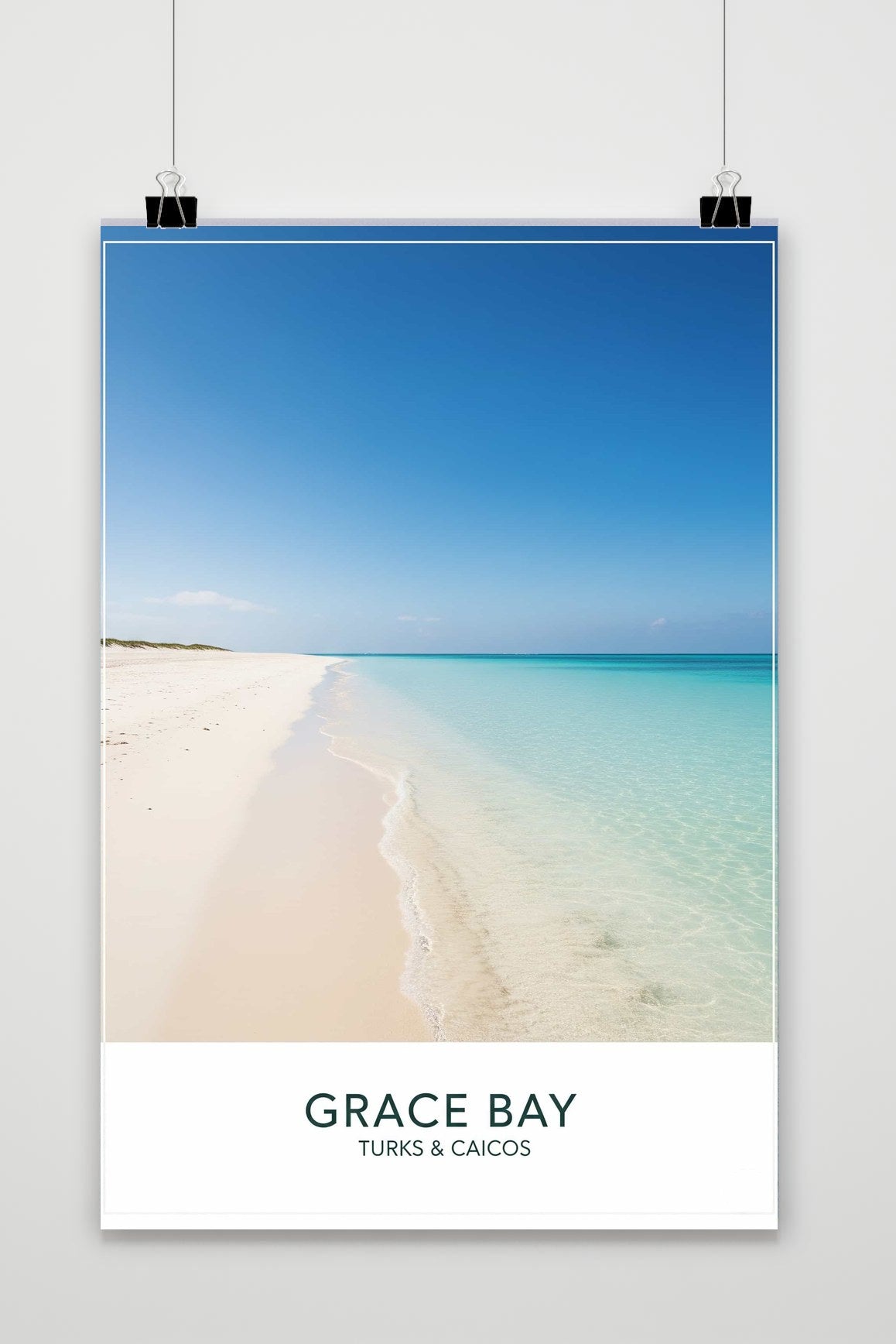 Grace Bay Text Beach poster van 25 Artstreet