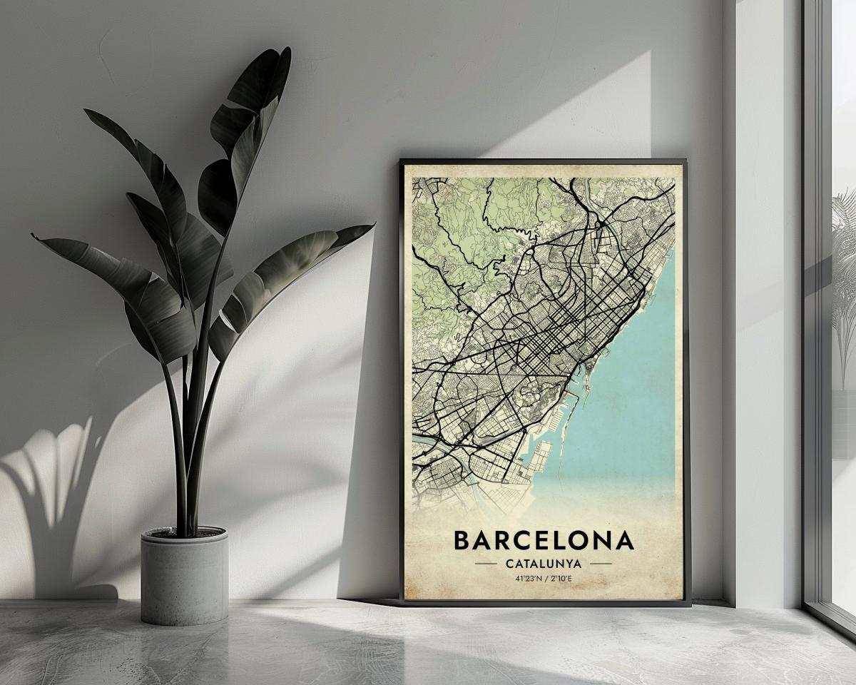 Barcelona Catalunya Vintage poster van 25 Artstreet