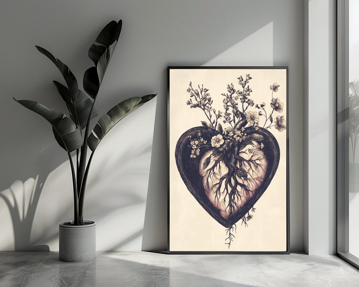Heart Flowers Art poster van 25 Artstreet