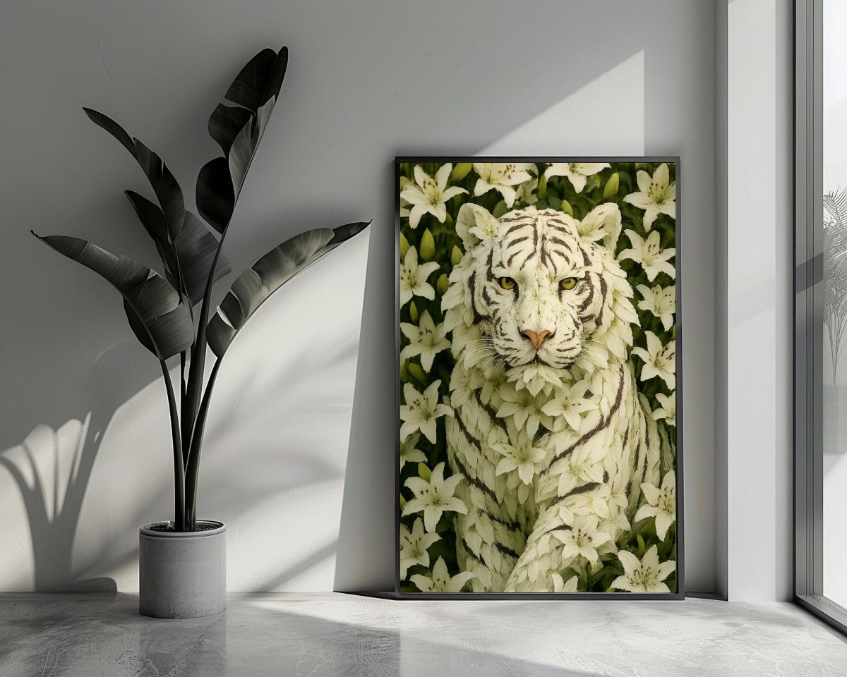 White Tiger Flower poster van 25 Artstreet