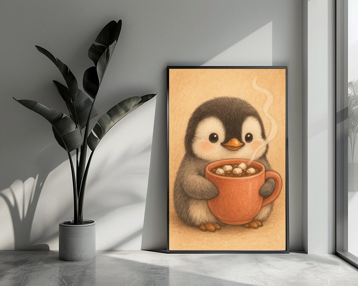 Penguin Hot Choco poster van 25 Artstreet