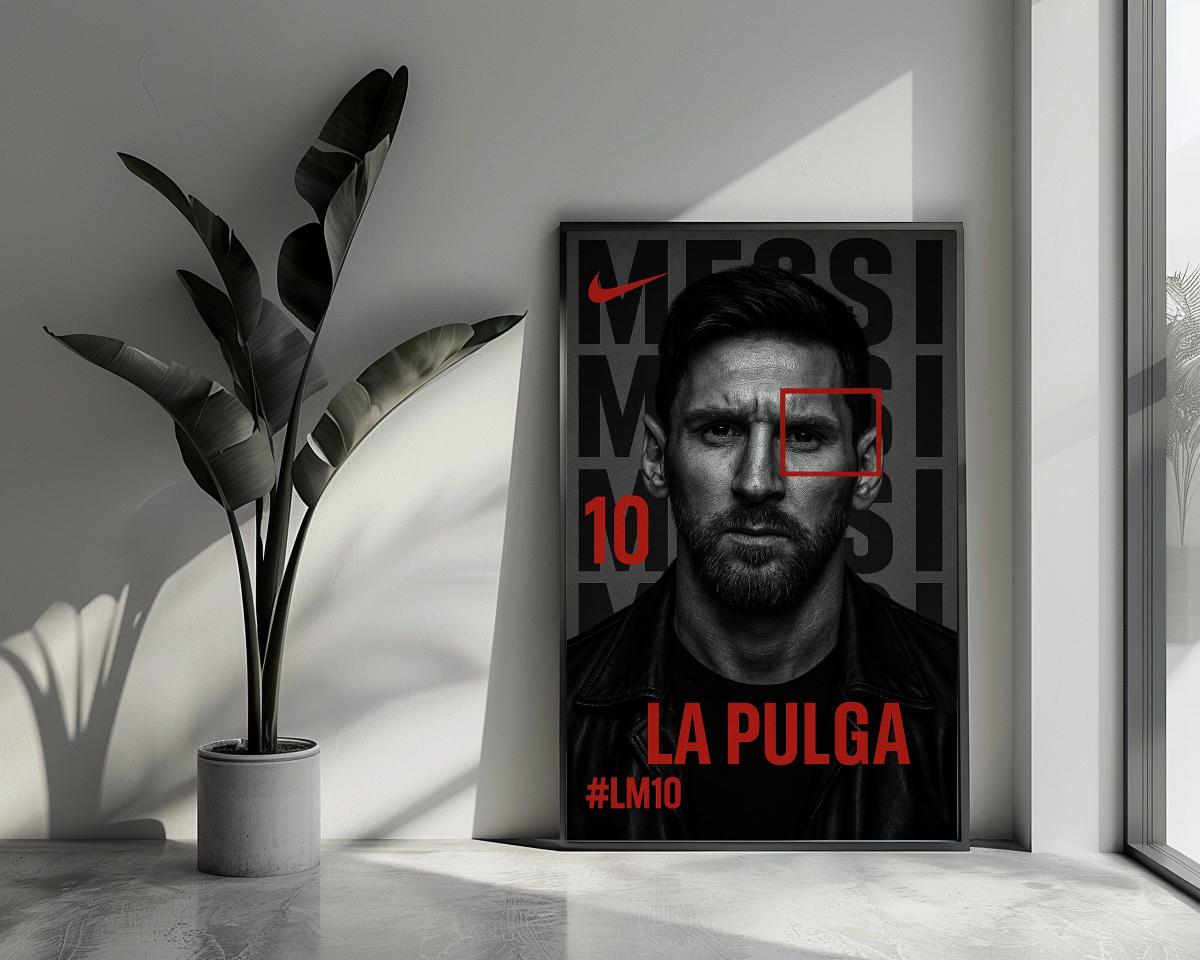 Lionel Messi La Pulga poster van 25 Artstreet