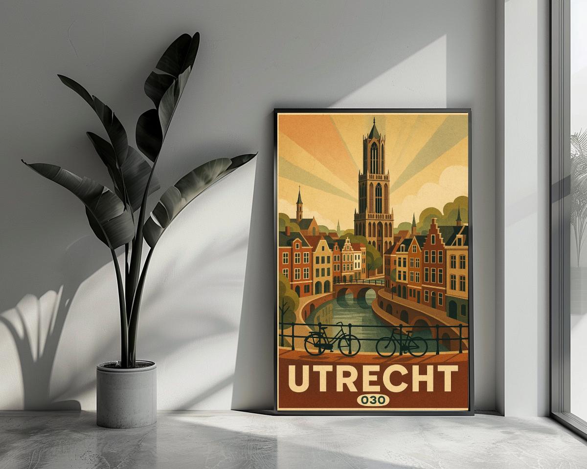 Utrecht Netherlands Vintage Text poster van 25 Artstreet