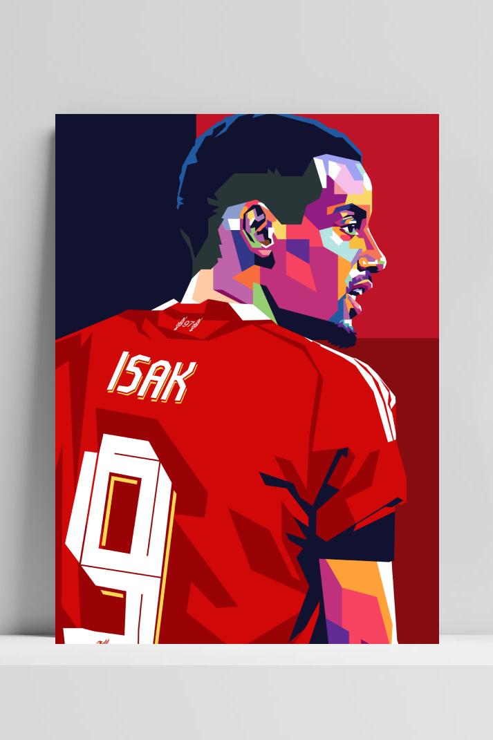 Alexander Isak poster van 25 Artstreet
