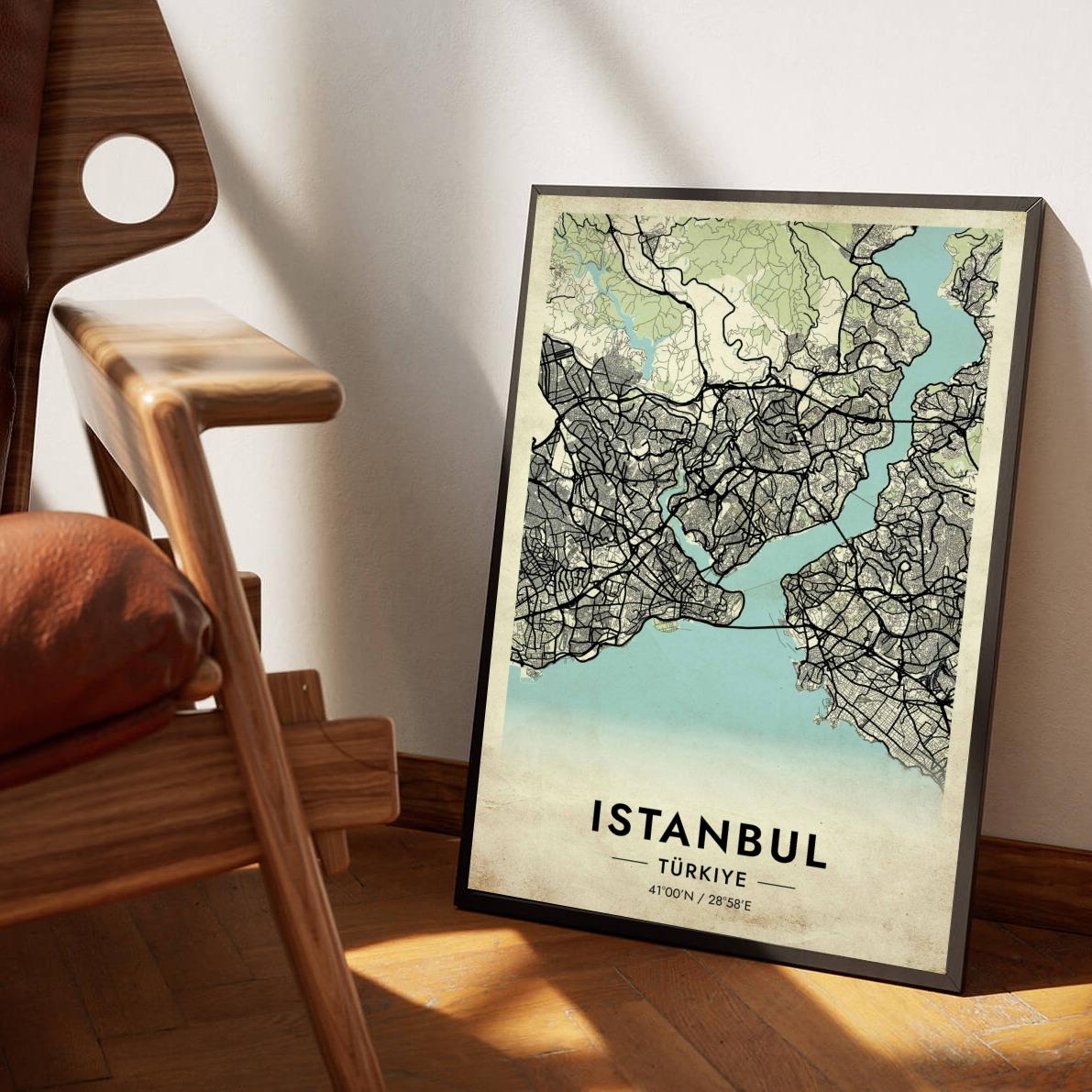 Istanbul Turkey Vintage poster sfeerbeeld 1