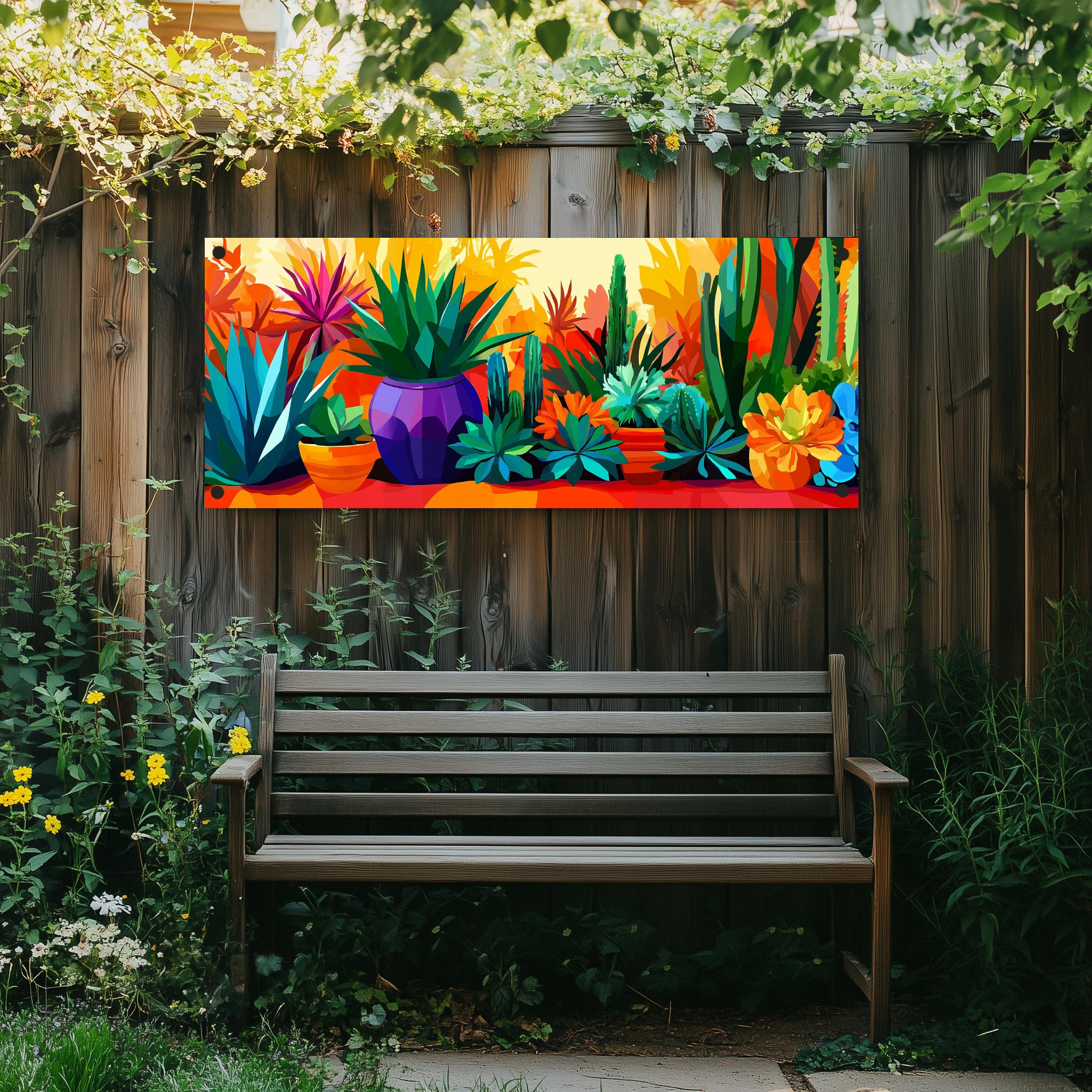 Tuinposter Vetplanten sfeerbeeld 1