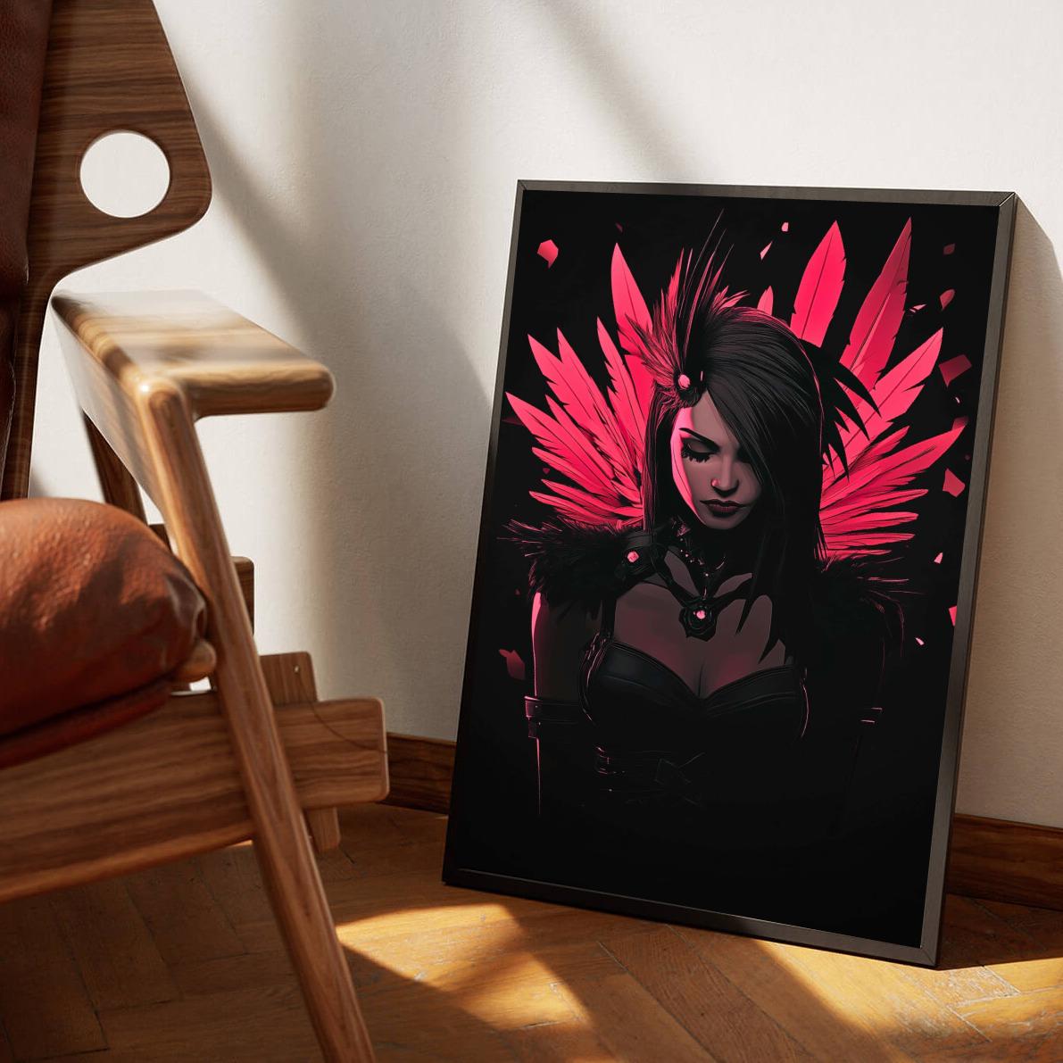 Woman Feather poster van 25 Artstreet