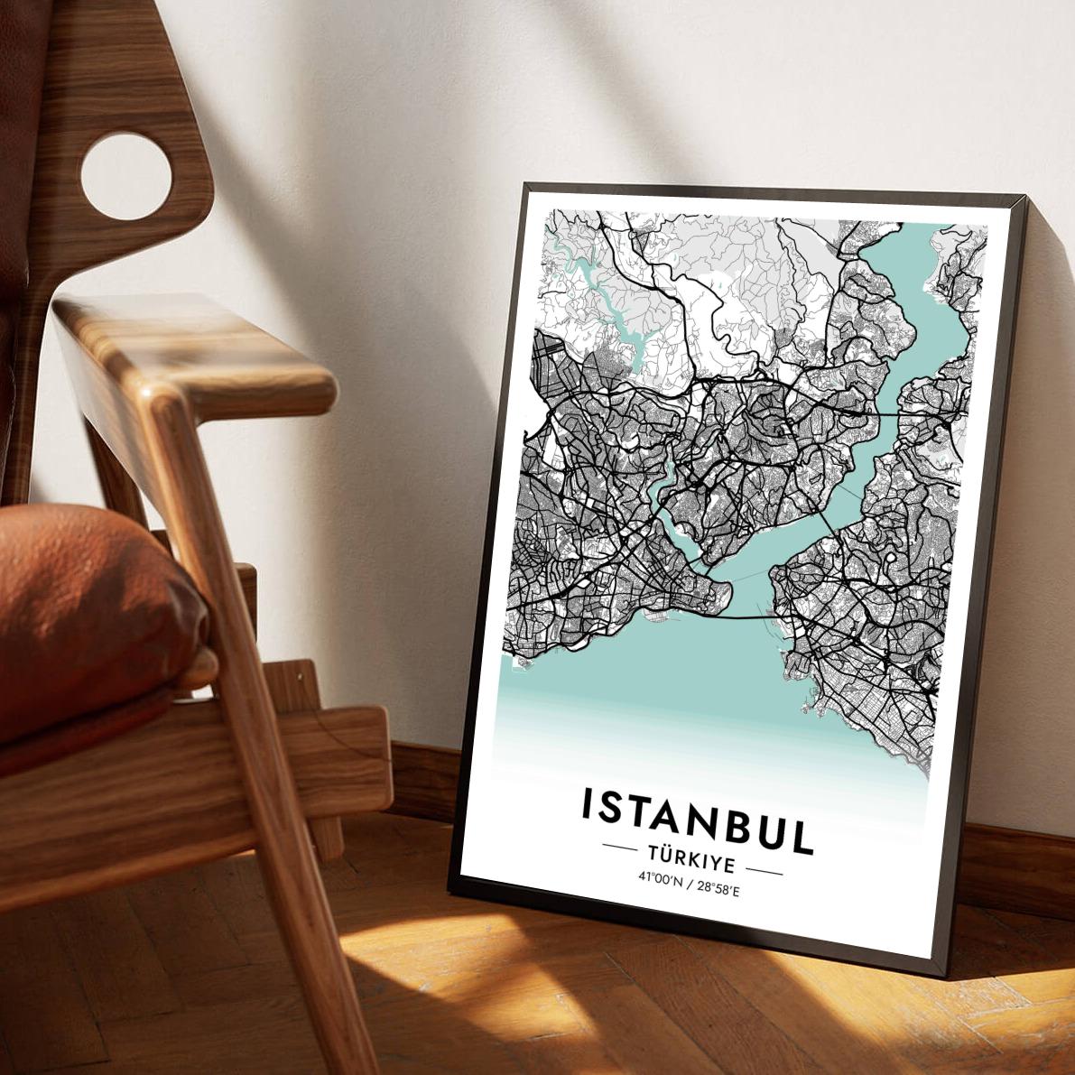 Istanbul Turkey Blue poster sfeerbeeld 1