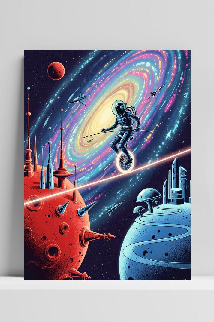 Space Sci-Fi Retro poster van 25 Artstreet