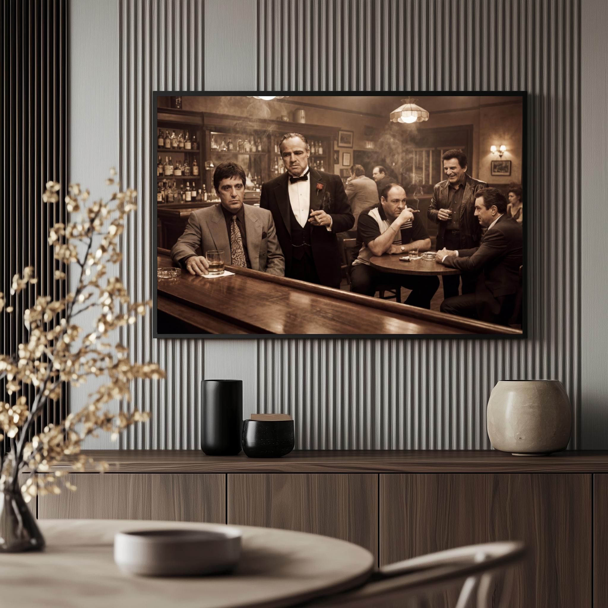 Film Godfather Sopranos Mafia Crime Al Pacino in interieur