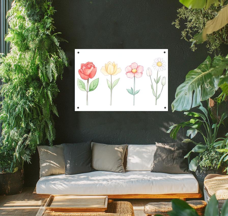 Tuinposter Bloemen sfeerbeeld 1