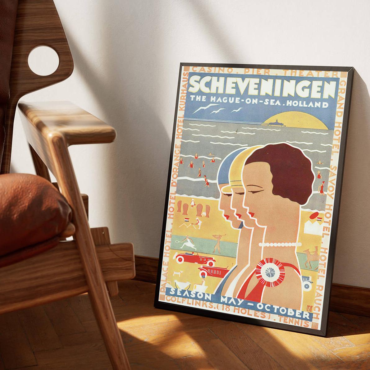 Scheveningen Vintage Look poster sfeerbeeld 1