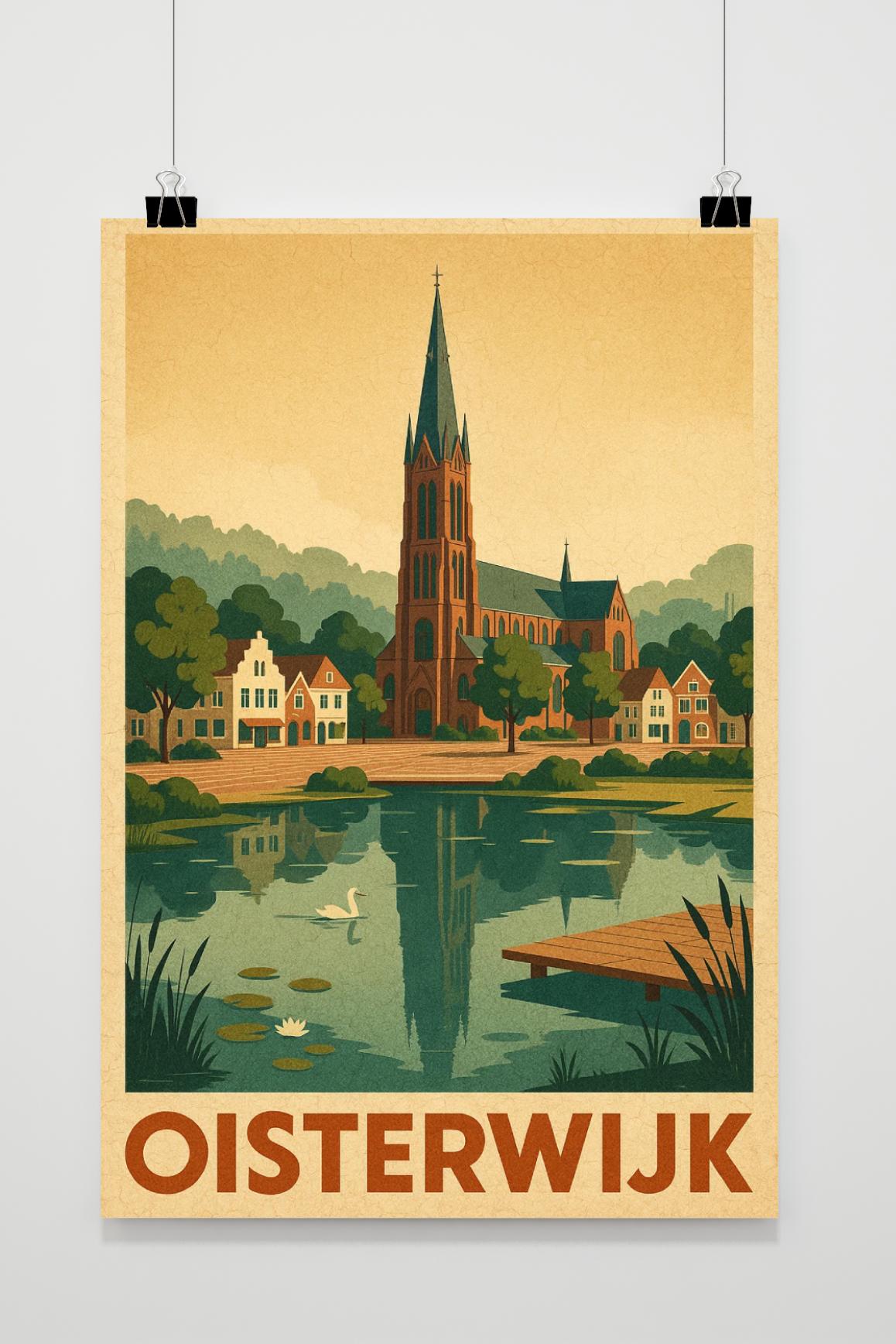 Oisterwijk Text Vintage poster van 25 Artstreet