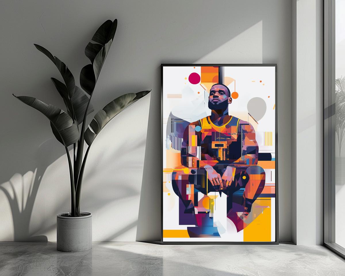 Lebron James Abstract poster van 25 Artstreet