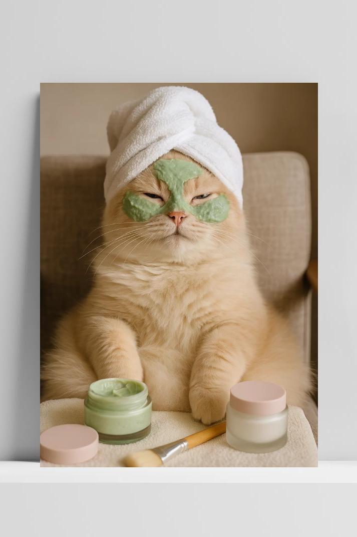 Cat Spa op 3mm aluminium dibond