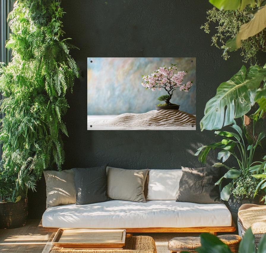 Tuinposter Kersenbloesem sfeerbeeld 1