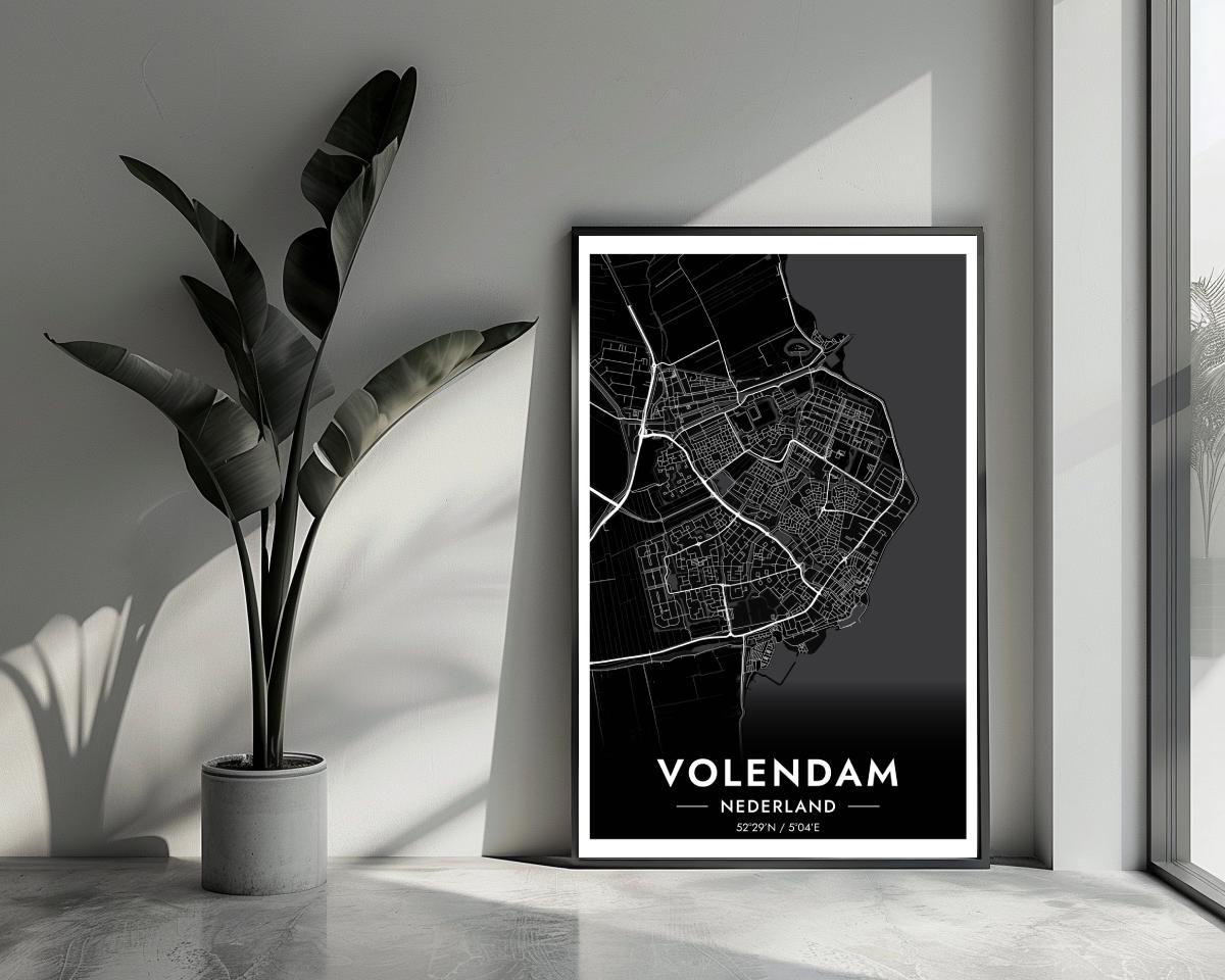 Volendam Zwart poster van 25 Artstreet