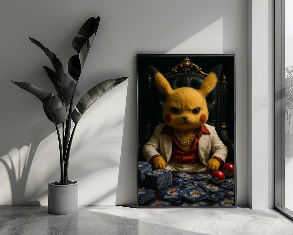 Pikachu Trading Cards Gangster poster van 25 Artstreet