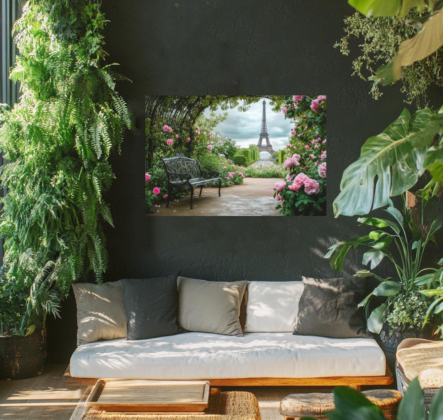 Tuinposter Eiffeltoren sfeerbeeld 1